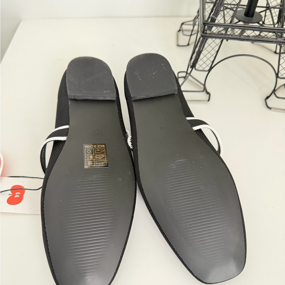 Cider Black Flats with White Trim - Picture 6 of 6